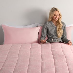 Geometric Printed Weighted Blanket, Blush- 8KG