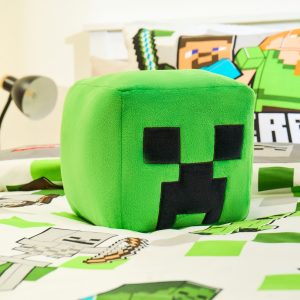 Minecraft Creeper Head Cushion - Green