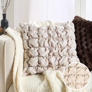Quilted Cushion Covers - Natural