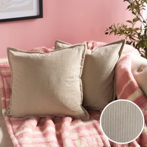 Oxford Edge Corduroy Cushion Covers - Natural