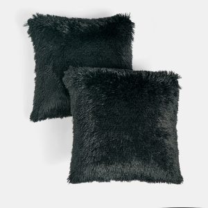 Fluffy Cushion Covers - Black