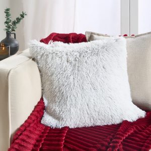 Two Tone Fluffy Cushion Covers - Grey