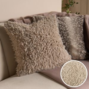 Sofia Faux Fur Cushion Covers - Mink