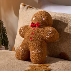 Nutmeg the Gingerbread Boy Cushion - Brown