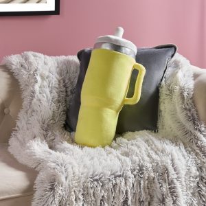Drinks Cup Cushion - Yellow