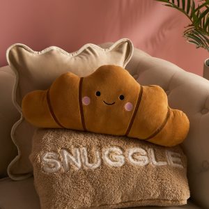 Croissant Shape Cushion - Brown