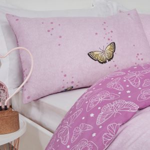 Butterfly Heaven Reversible Duvet Set - Purple