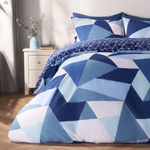 Shapes Duvet Cover Set - Navy