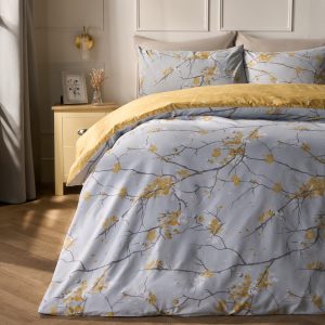 Spring Blossoms Duvet Cover Set - Ochre
