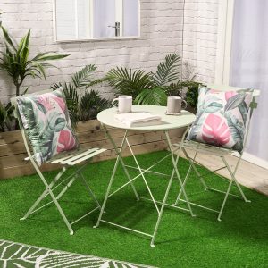 Indoor/Outdoor Tropical Print Cushion Covers - Green