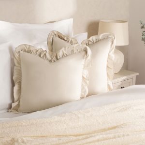 Frill Cushion Covers - Beige