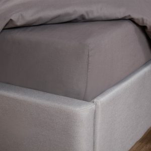 Easy Care Polycotton Deep Fitted Sheet - Charcoal