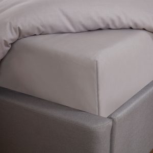 Easy Care Polycotton Deep Fitted Sheet - Silver