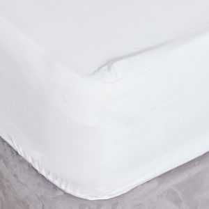 Easy Care Polycotton Deep Fitted Sheet - White