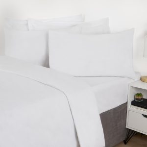 2 Pack Polycotton Housewife Pillowcases - White
