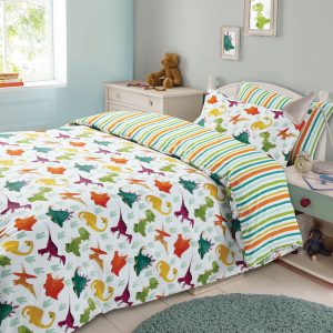 Dinosaur Reversible Duvet Cover Set - Multi