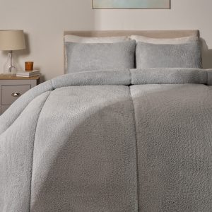 Teddy Coverless 10.5 Duvet & Pillowcase - Silver