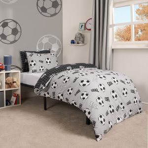 Football Reversible Duvet Set - Grey