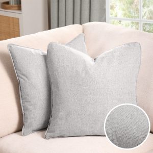 Woven Texture Cushion Covers - Silver