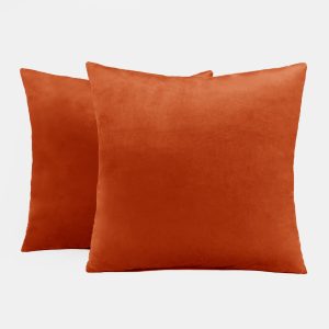 Matte Velvet Cushion Covers - Burnt Orange
