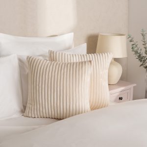 Jumbo Cord Ribbed Cushion Covers - Cream