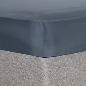 Plain Dyed Fitted Sheet - Denim Blue