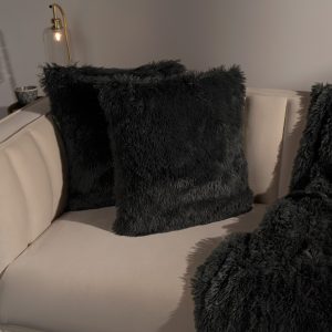 Fluffy Cushion Covers - Charcoal